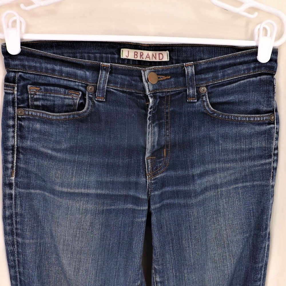 J Brand 5 Pocket Style Blue Denim Light Distress Med-Dark Wash Jeans Pants 27 - Picture 6 of 14
